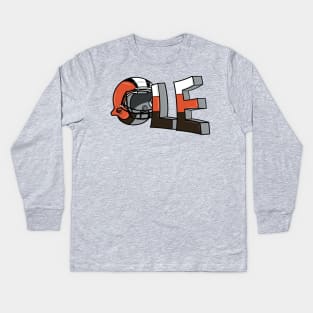 Cleveland Football 3D Kids Long Sleeve T-Shirt